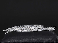 Witte tennisarmband briljanten