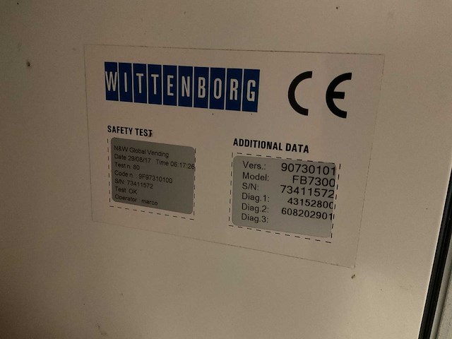 Wittenborg fb7300 warme drankenautomaat - afbeelding 4 van  10