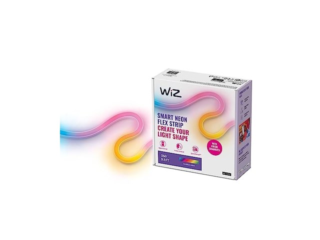 Wiz led strip neon flex 3 meter rgbic 12v - afbeelding 1 van  4