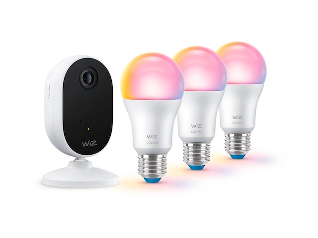 Wiz starterkit home monitoring wiz camera en 3 slimme led lampen - afbeelding 2 van  3