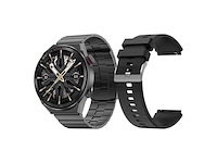 Wizbay premium select® 1.5inch sport smartwatch rvs zwart - afbeelding 1 van  3