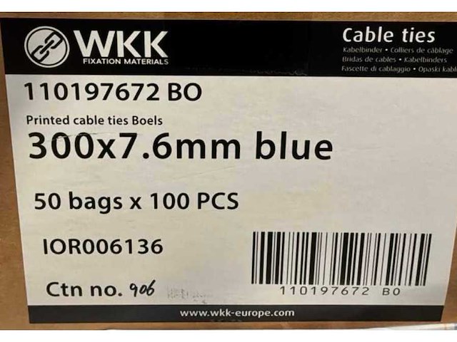 Wkk fixation materialen cable ties , tie rips kabelbinder (20000x) - afbeelding 5 van  5