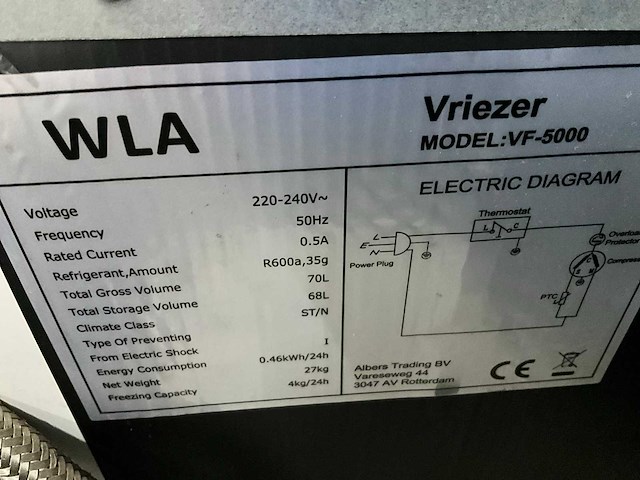 Wla vf-5000 vrieskast - afbeelding 5 van  5