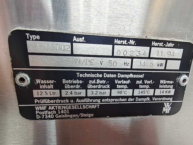Wmf - programat gv - koffiemachine + 2 bijzettafels - afbeelding 2 van  10