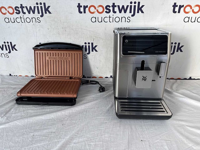 Wmf perfection 640 - compacte volautomatische koffiemachine met perfecte personalisatie|george foreman fit grill medium koper – contactgrill - afbeelding 1 van  3