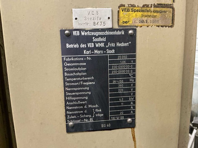 Wmw heckert bs40 kolomboormachine - afbeelding 7 van  18