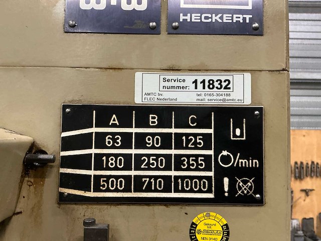 Wmw heckert bs40 kolomboormachine - afbeelding 9 van  18