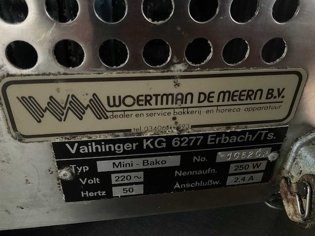 Woertman/vaihinger mini bako slagroom machine - afbeelding 2 van  3