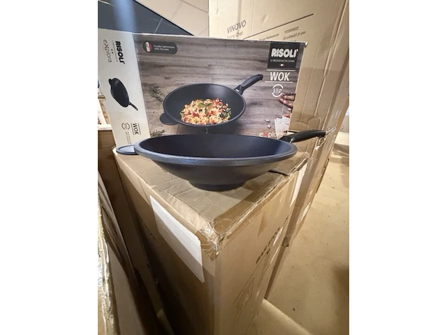 Wok pan explora italia risolie, zwart - afbeelding 4 van  6
