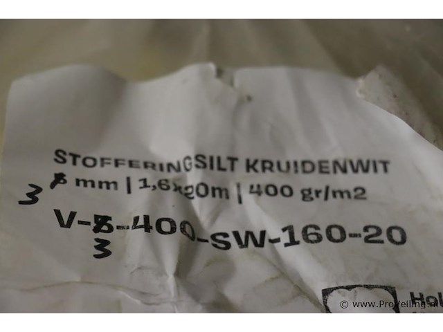 Wol. stofferingssilt kruidenwit; v-3-400-sw-160-203 - 3 rollen - afbeelding 2 van  4