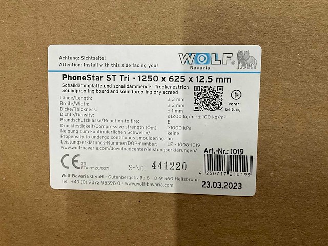 Wolf bavaria phonestar st tri geluidsisolerende plaat (20x) - afbeelding 2 van  2