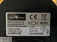 Wolf garten finesse 30b accu buxusschaar (2x) - afbeelding 4 van  4