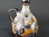 Wolf keramik mogendorf keramische vintage karaf met een sgraffito-landschapsontwerp, mogelijk uit de jaren 1970 - afbeelding 3 van  5