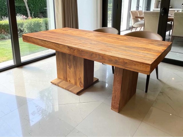 Wolf-möbel massief houten eettafel 180x90cm - afbeelding 1 van  7