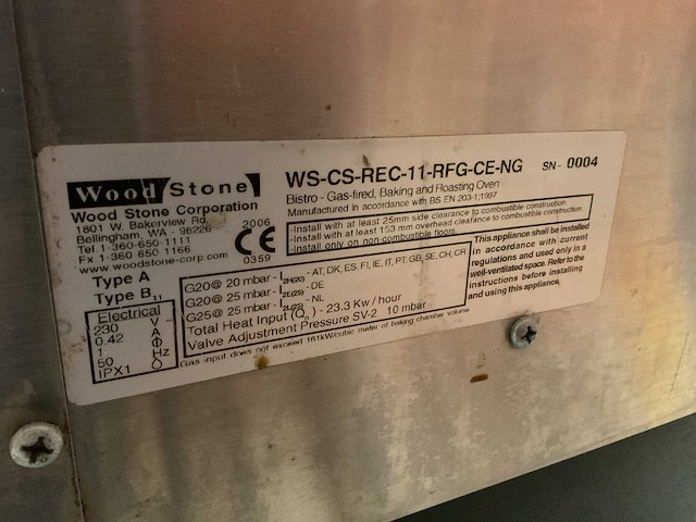 Wood stone bistro (ws-cs-rec-11-rfg-ce-ng) gasgestookte pizza oven - afbeelding 8 van  9