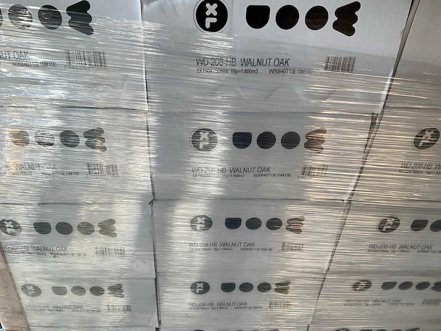 Wood wb-208-hb walnut oak pvc click vloer (45m2) - afbeelding 2 van  4