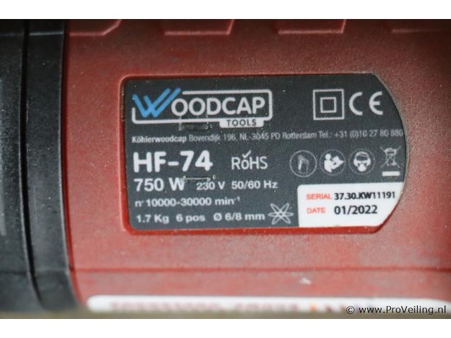 Woodcap tools houtfreesmachine hf-74 - afbeelding 5 van  7