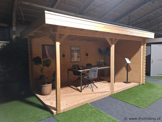 Woodpro blokhut met overkapping - 450x250cm - afbeelding 2 van  7