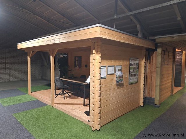 Woodpro blokhut met overkapping - 450x250cm - afbeelding 3 van  7
