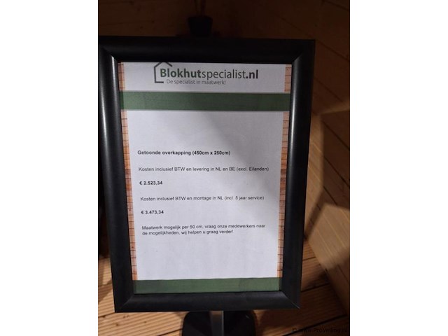 Woodpro blokhut met overkapping - 450x250cm - afbeelding 7 van  7