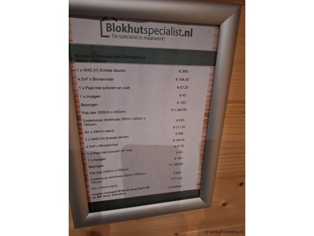 Woodpro tuinhuis met overkapping - 500x360cm - afbeelding 12 van  13