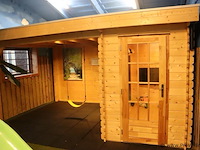 Woodpro tuinhuis met overkapping - 500x360cm