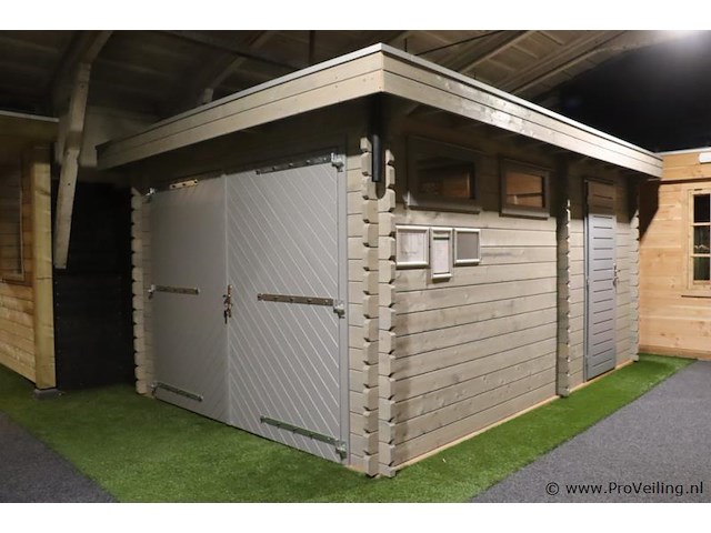 Woodpro (vuren) blokhut - 445x300cm - afbeelding 1 van  22