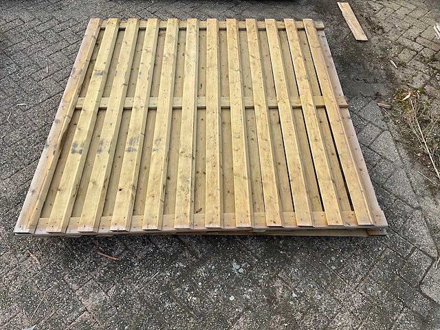 Woodvision geïmpregneerd grenen tuinscherm 180x180 cm (2x) - afbeelding 3 van  8