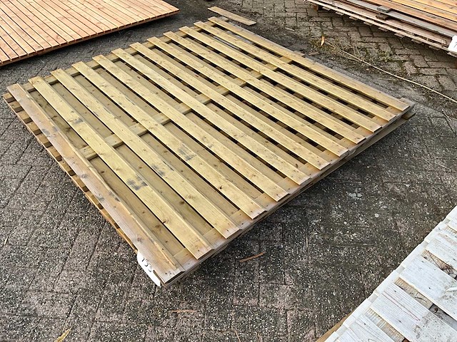 Woodvision geïmpregneerd grenen tuinscherm 180x180 cm (2x) - afbeelding 2 van  8