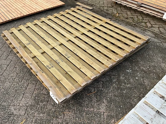 Woodvision geïmpregneerd grenen tuinscherm 180x180 cm (2x) - afbeelding 2 van  8