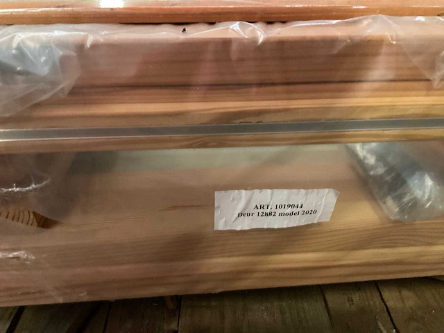 Woodvision glazen dubbele schuifwand in douglas - 328,5x224 cm - afbeelding 3 van  3