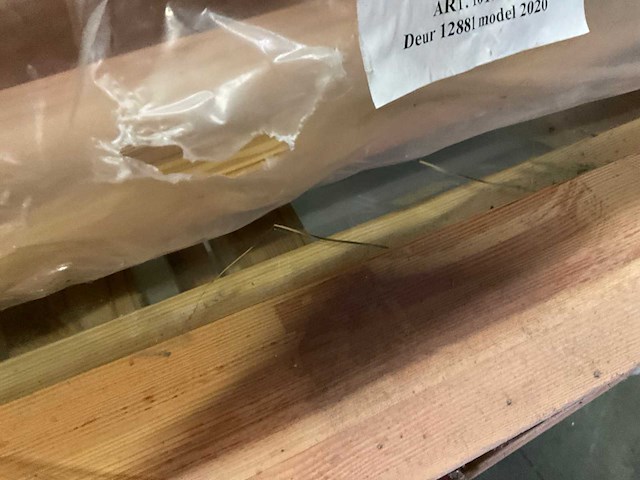 Woodvision glazen enkele schuifwand in douglas - 165x224 cm - afbeelding 2 van  3