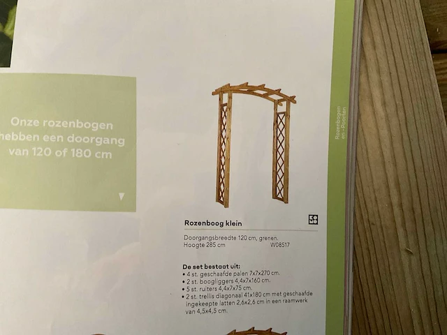 Woodvision grenen rozenboog - 285x120x45 cm - afbeelding 2 van  2