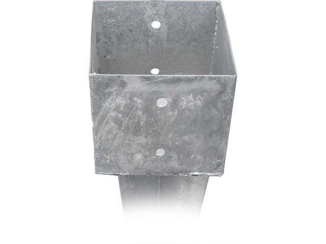 Woodvision verzinkt stalen paalhouder - 90x14,5x14,5 cm (6x) - afbeelding 2 van  2