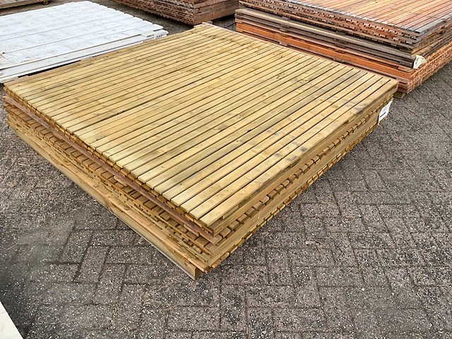 Woodvision vuren tuinscherm 180x180 cm (8x) - afbeelding 2 van  5