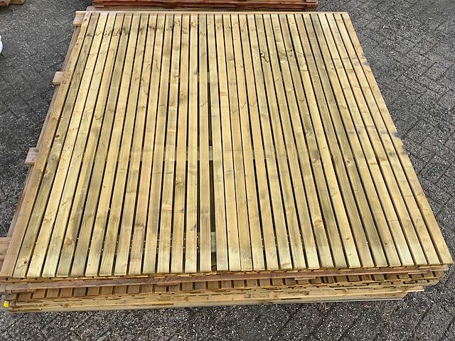 Woodvision vuren tuinscherm 180x180 cm (8x) - afbeelding 4 van  5