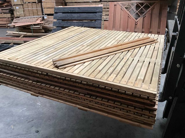 Woodvision vuren tuinscherm 180x180 cm (8x) - afbeelding 5 van  5