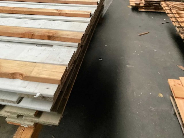 Woodvision wit gespoten tuinscherm 180x180 cm (4x) - afbeelding 2 van  11