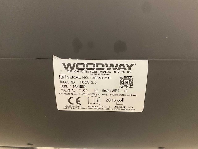 Woodway force 2.5 loopband - afbeelding 6 van  6