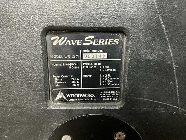 Woodworx wave series - wx 12m - speakers (2x) - afbeelding 4 van  4