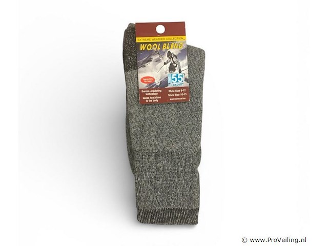 Wool blend ski sokken maat 43-46 - 4 paar - afbeelding 1 van  1