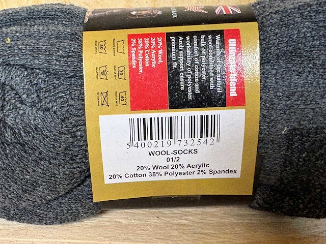 Wool warmth socks - 2 pack (250x) - afbeelding 3 van  3