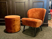Woood - fauteuil sara met hocker - afbeelding 1 van  4