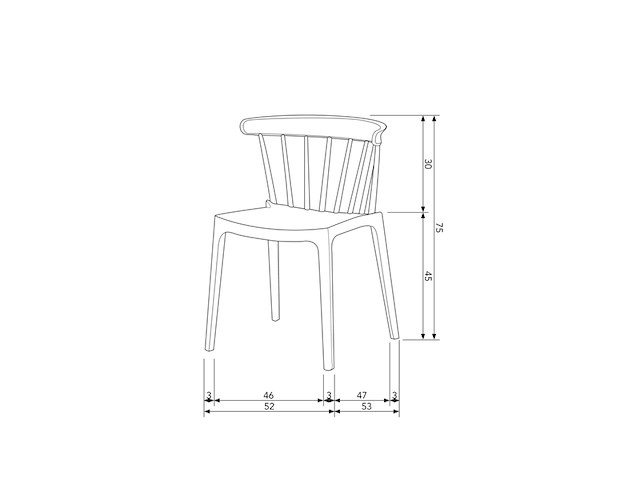 Woood bliss eetkamerstoel tuinstoel plant fiber bruin - afbeelding 3 van  5