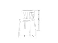 Woood bliss eetkamerstoel tuinstoel plant fiber bruin - afbeelding 3 van  5