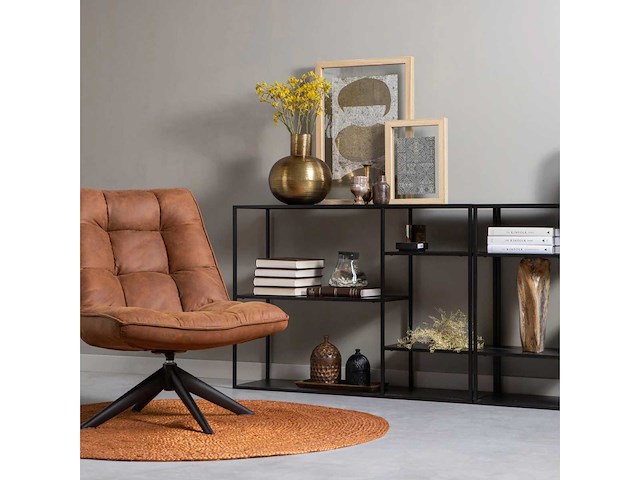 Woood jouke draaifauteuil leerlook - afbeelding 1 van  5