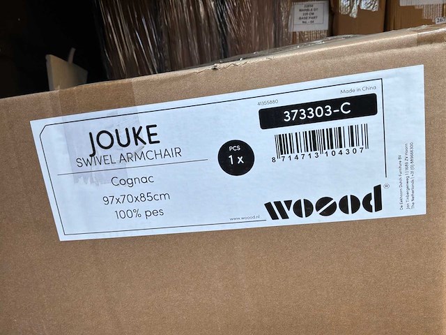 Woood jouke draaifauteuil leerlook - afbeelding 5 van  5