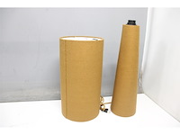 Woood loft tafellamp metaal/boucle stof tapenade - afbeelding 1 van  2