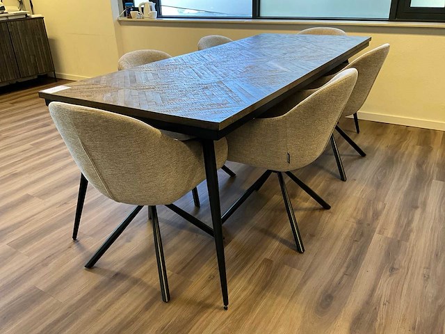 Woood rhombic/juno eetkamerset - afbeelding 1 van  8