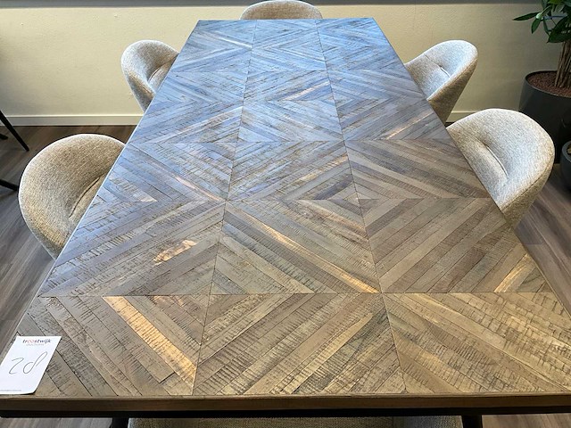 Woood rhombic/juno eetkamerset - afbeelding 3 van  7